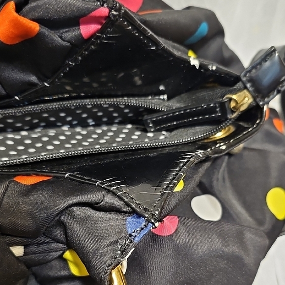 Lulu Guinness Black Bag with Colorful Polka Dots And Playful Bow - 2013 - Picture 5 of 10